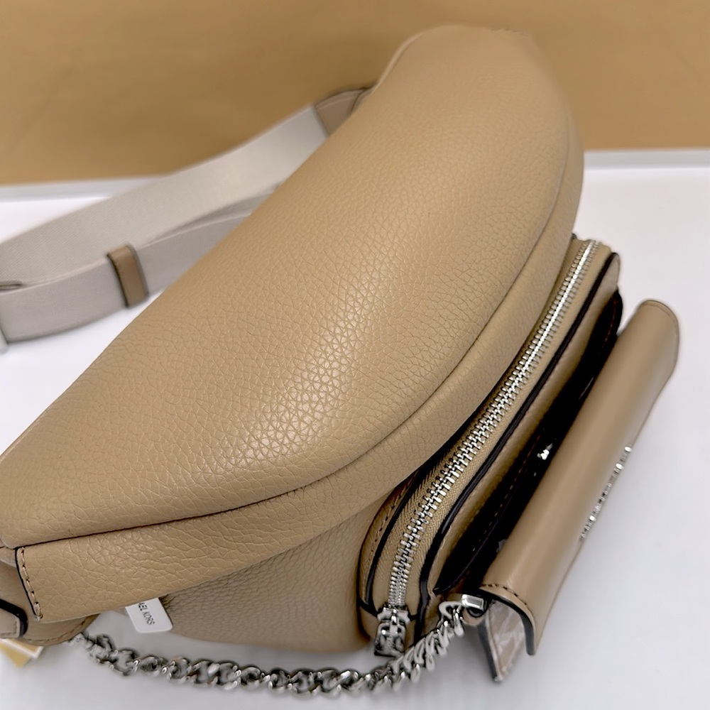 Michael Kors Maisie Large Pebbled Leather 2-in-1 Sling Fanny Pack Waist Belt Bag - Picture 4 of 15